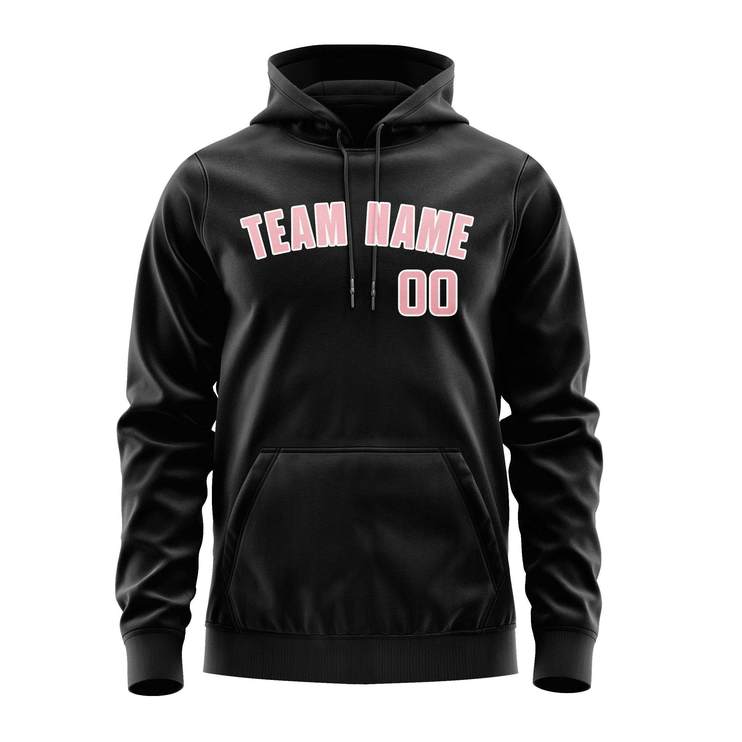 Maßgeschneidertes Schwarz Rosa Hoodie
