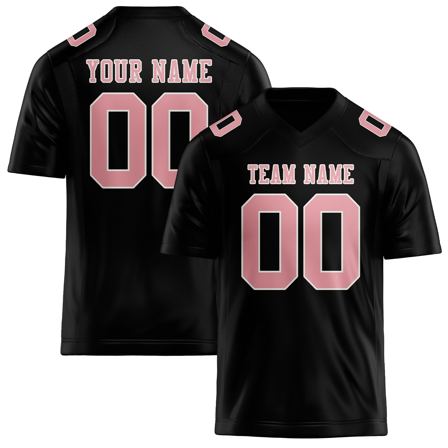 Maßgeschneidertes Professionelles Schwarz Rosa Rugbytrikot