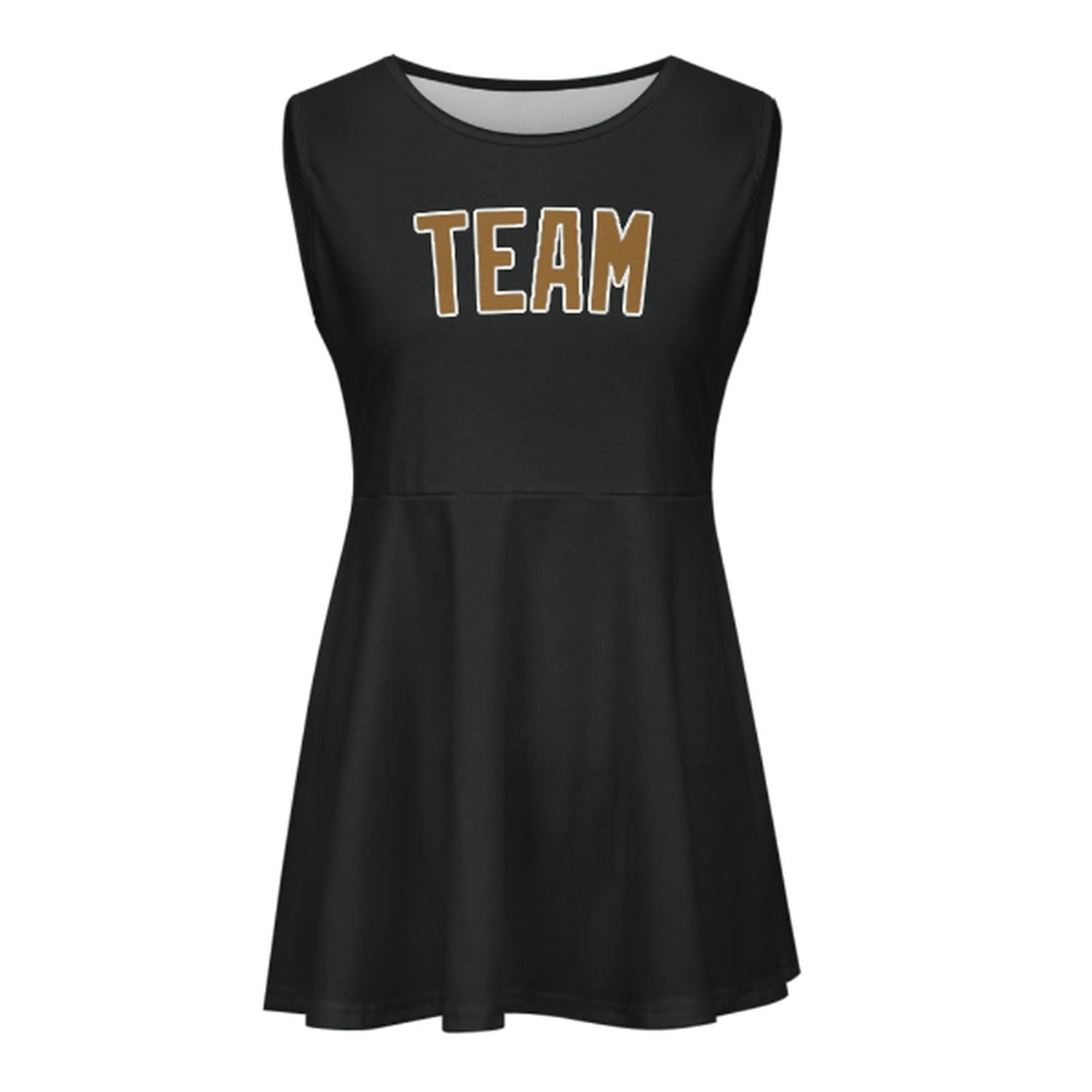 Maßgeschneidertes Schwarz Khaki Cheerleader-Kleid
