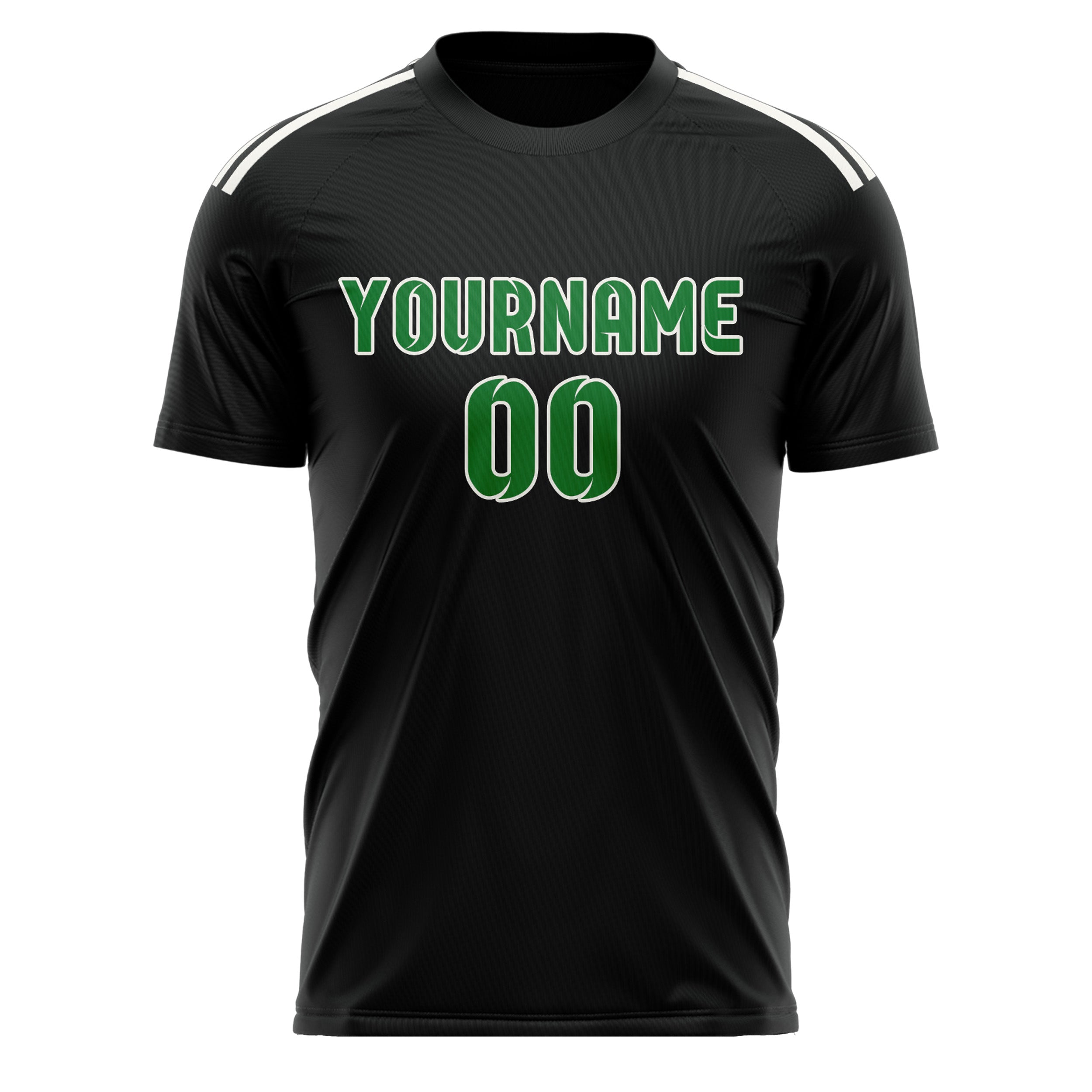 Benutzerdefiniertes Professionelles Schwarz Smaragdgrün Fußballtrikot