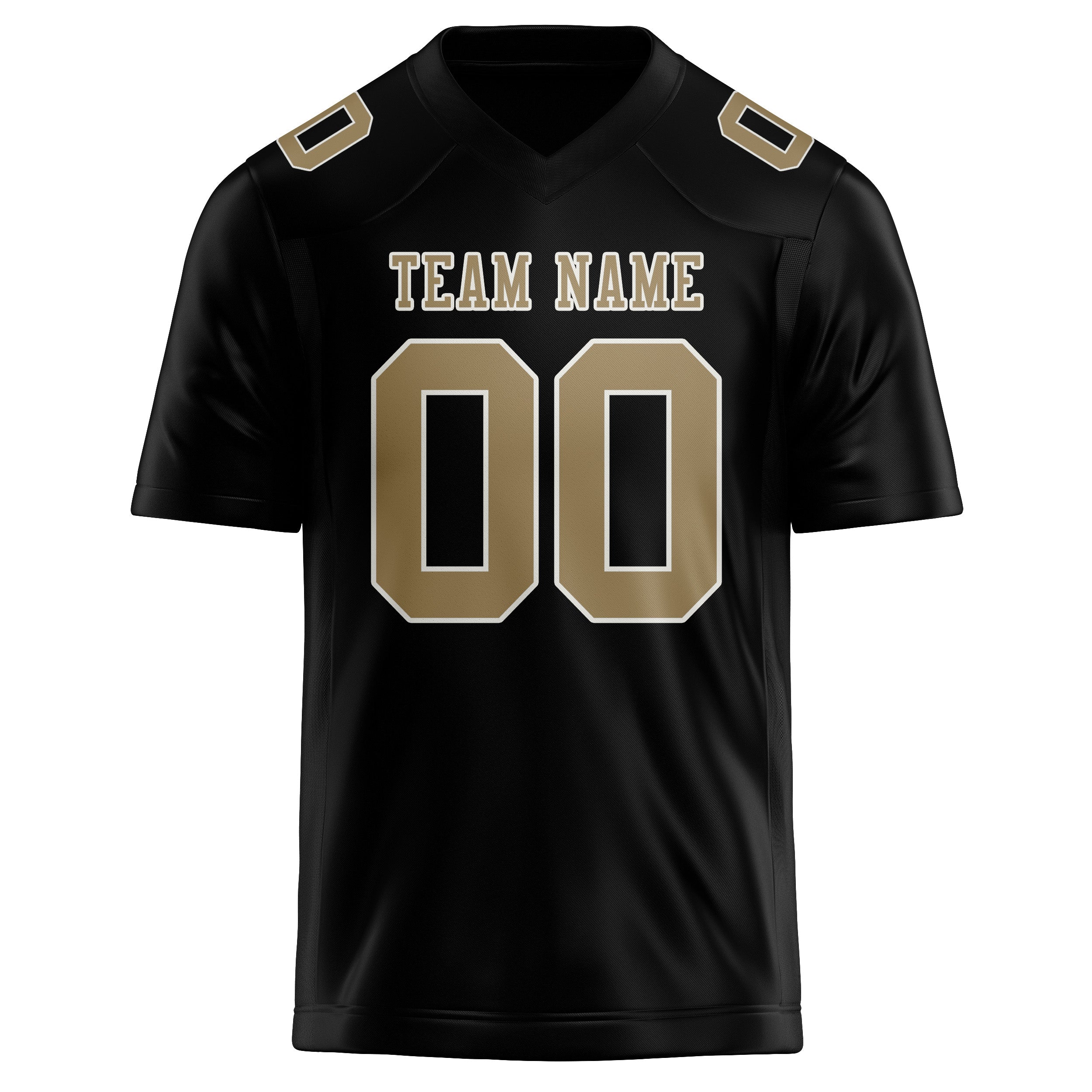 Maßgeschneidertes Professionelles Schwarz Hellkhaki Rugbytrikot