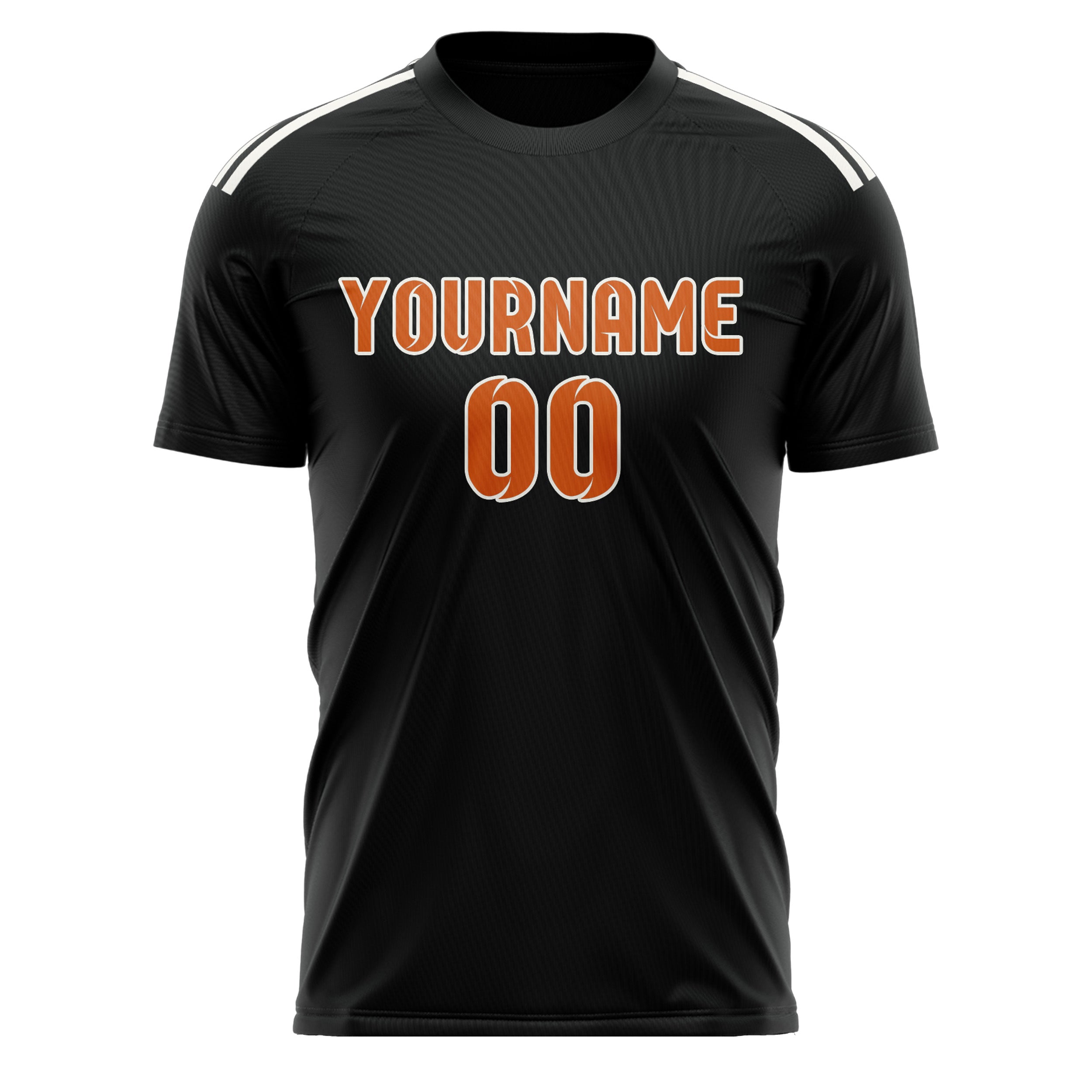 Benutzerdefiniertes Professionelles Schwarz Orange Fußballtrikot