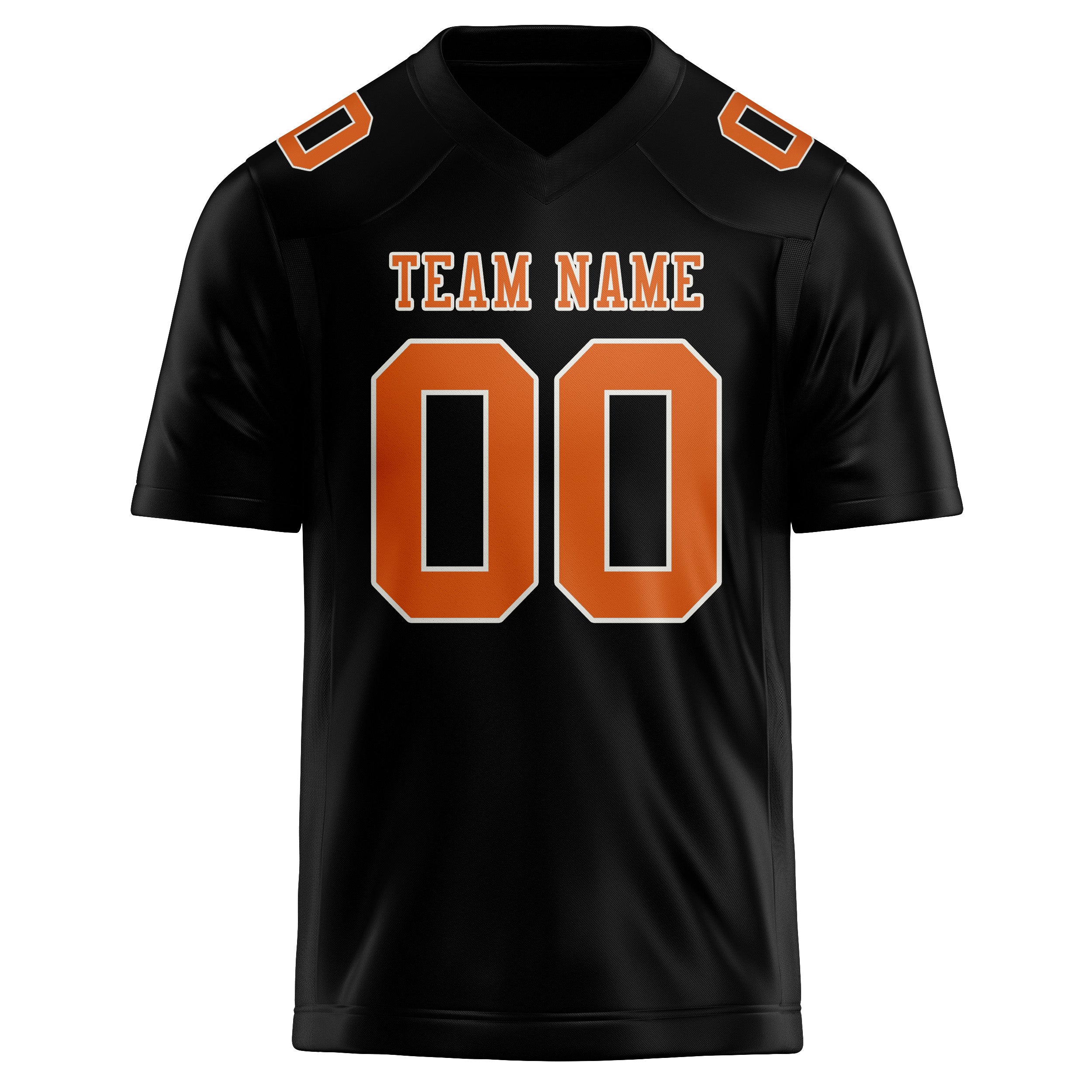 Maßgeschneidertes Professionelles Schwarz Orange Rugbytrikot