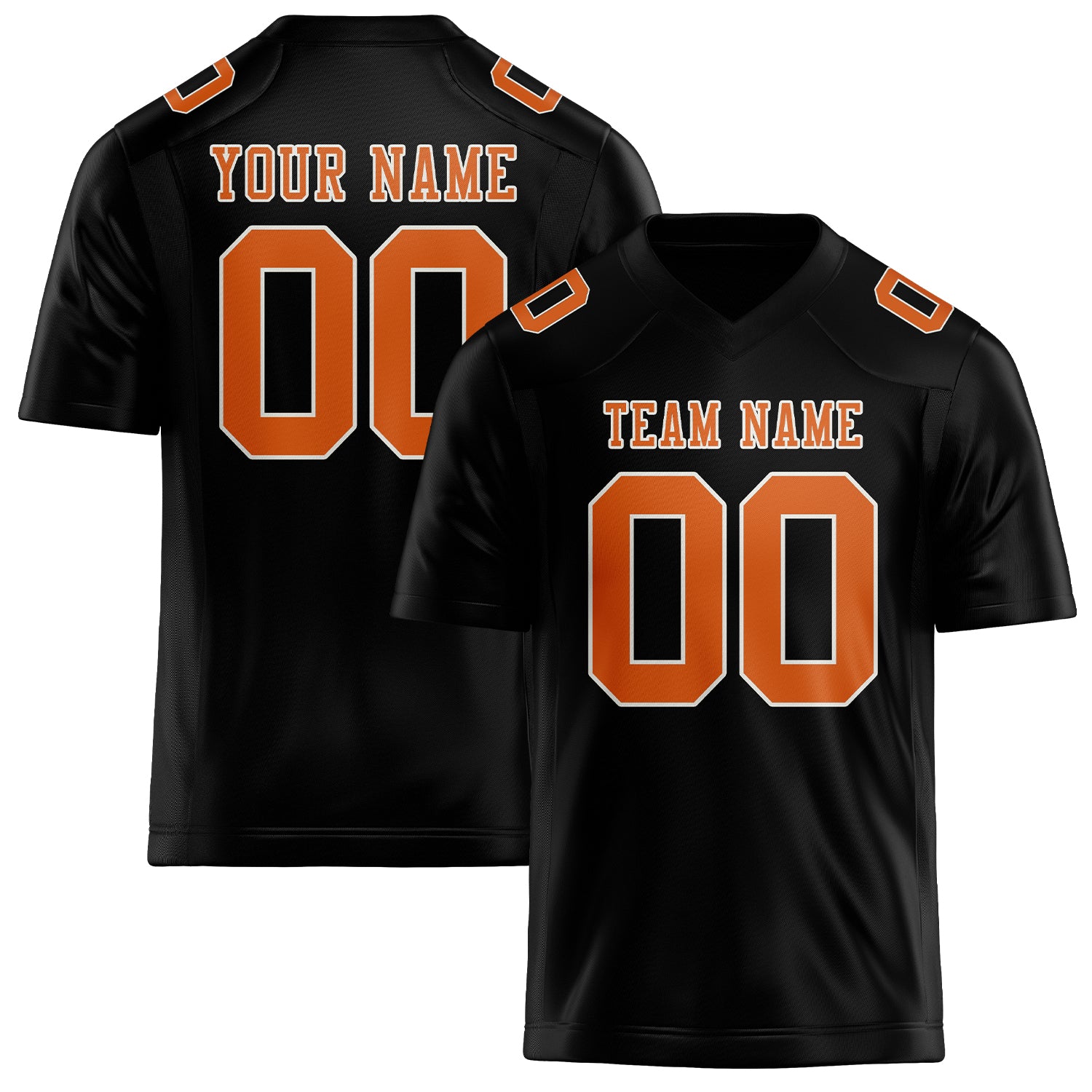 Maßgeschneidertes Professionelles Schwarz Orange Rugbytrikot