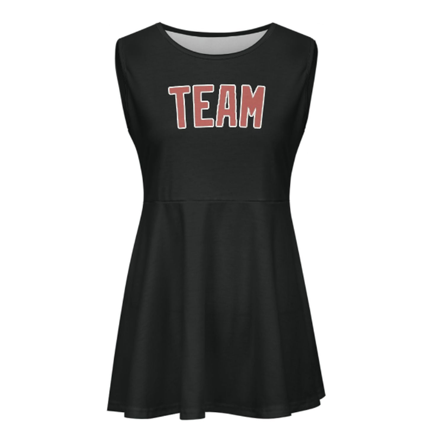 Maßgeschneidertes Schwarz Kupferrose Cheerleader-Kleid