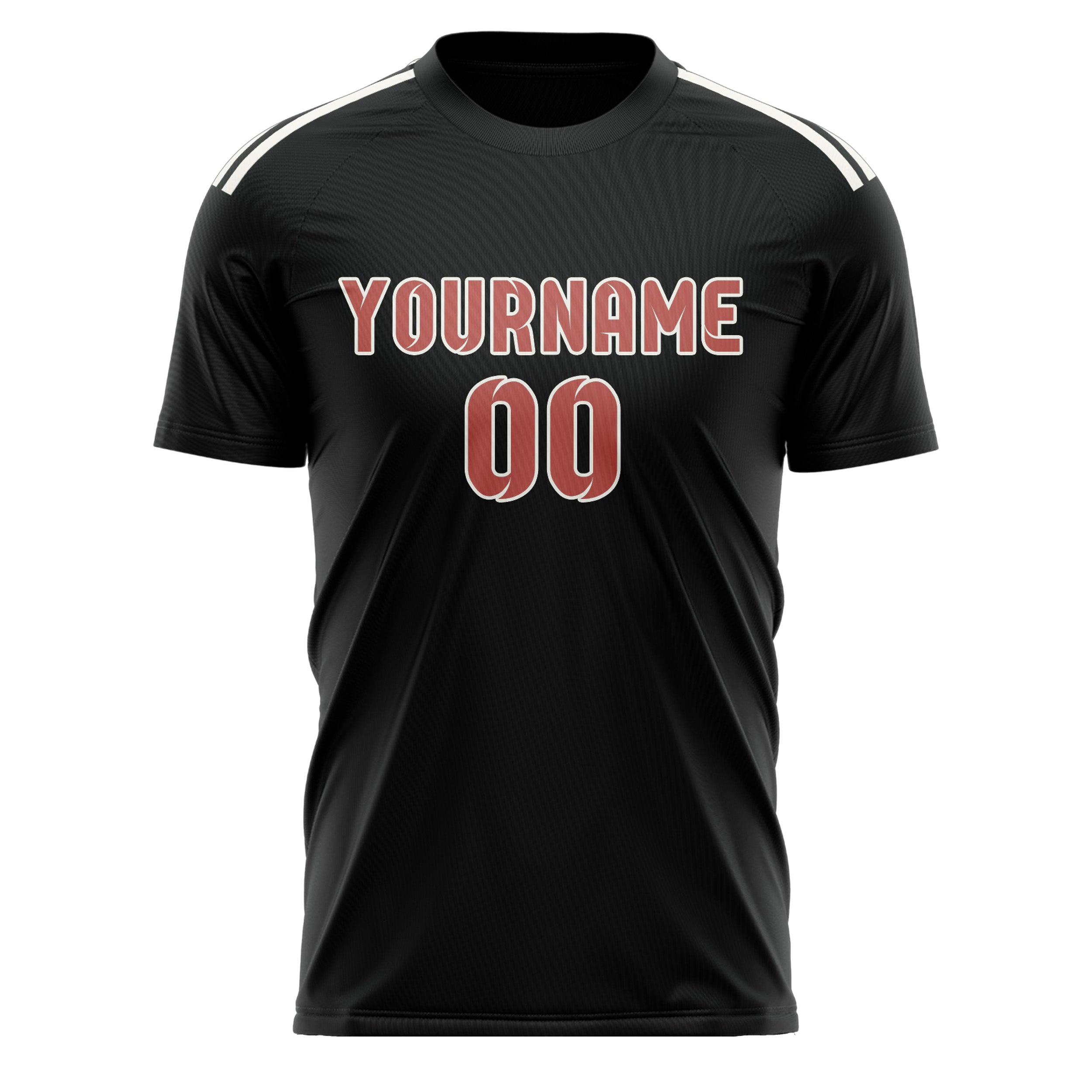 Benutzerdefiniertes Professionelles Schwarz Kupferrose Fußballtrikot
