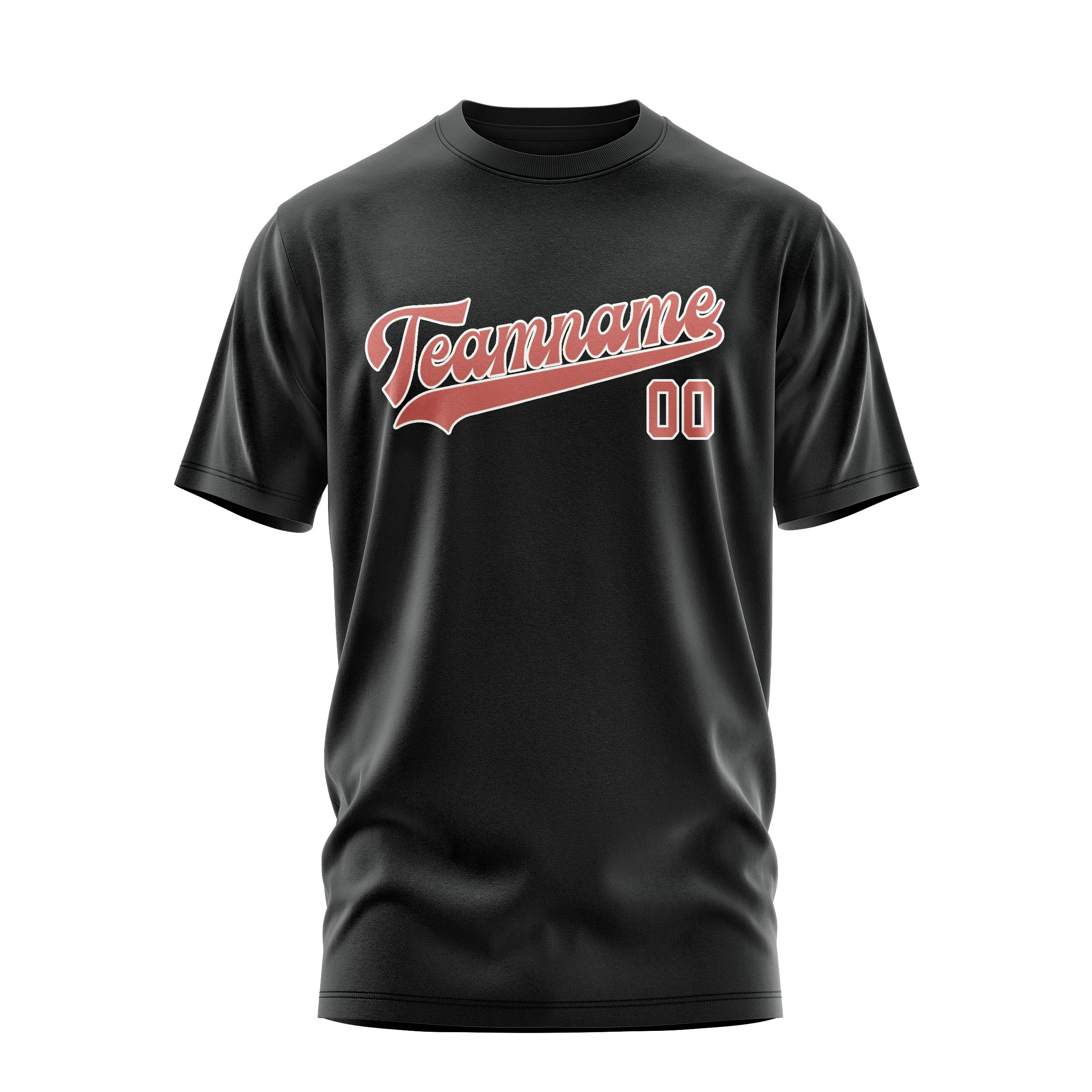 Maßgeschneidertes Schwarz Kupferrose T-Shirt