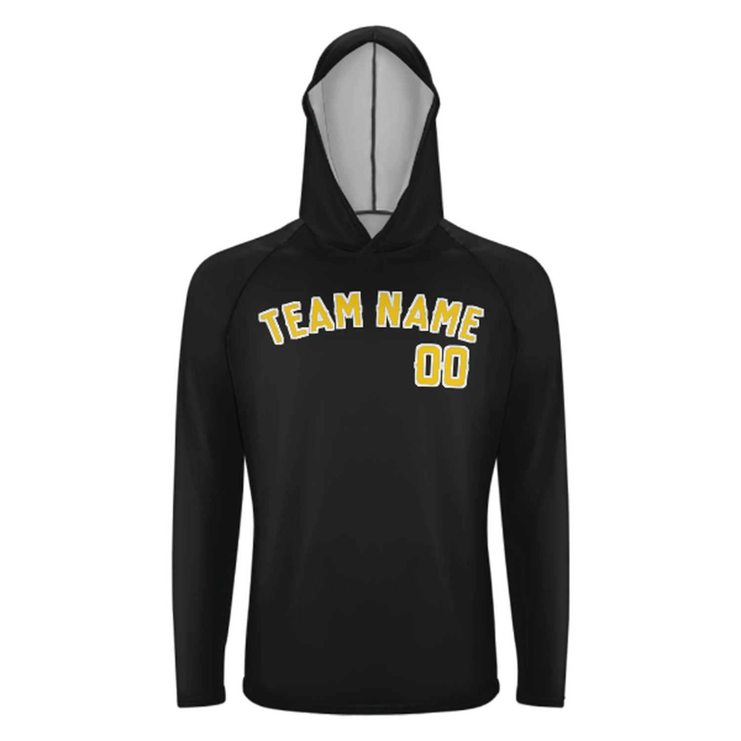 Maßgeschneidertes Schwarz Gold UV-Hoodie