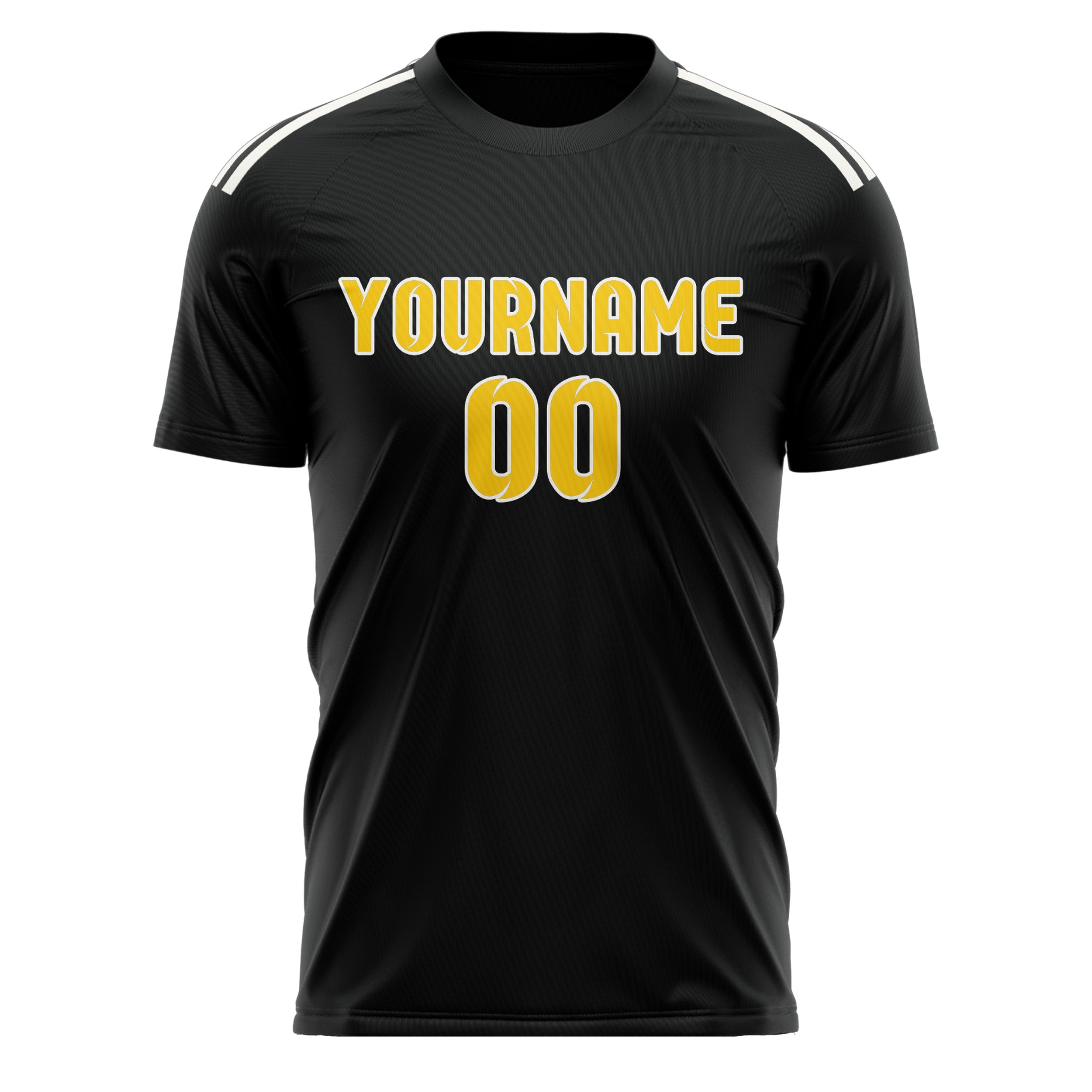 Benutzerdefiniertes Professionelles Schwarz Gold Fußballtrikot