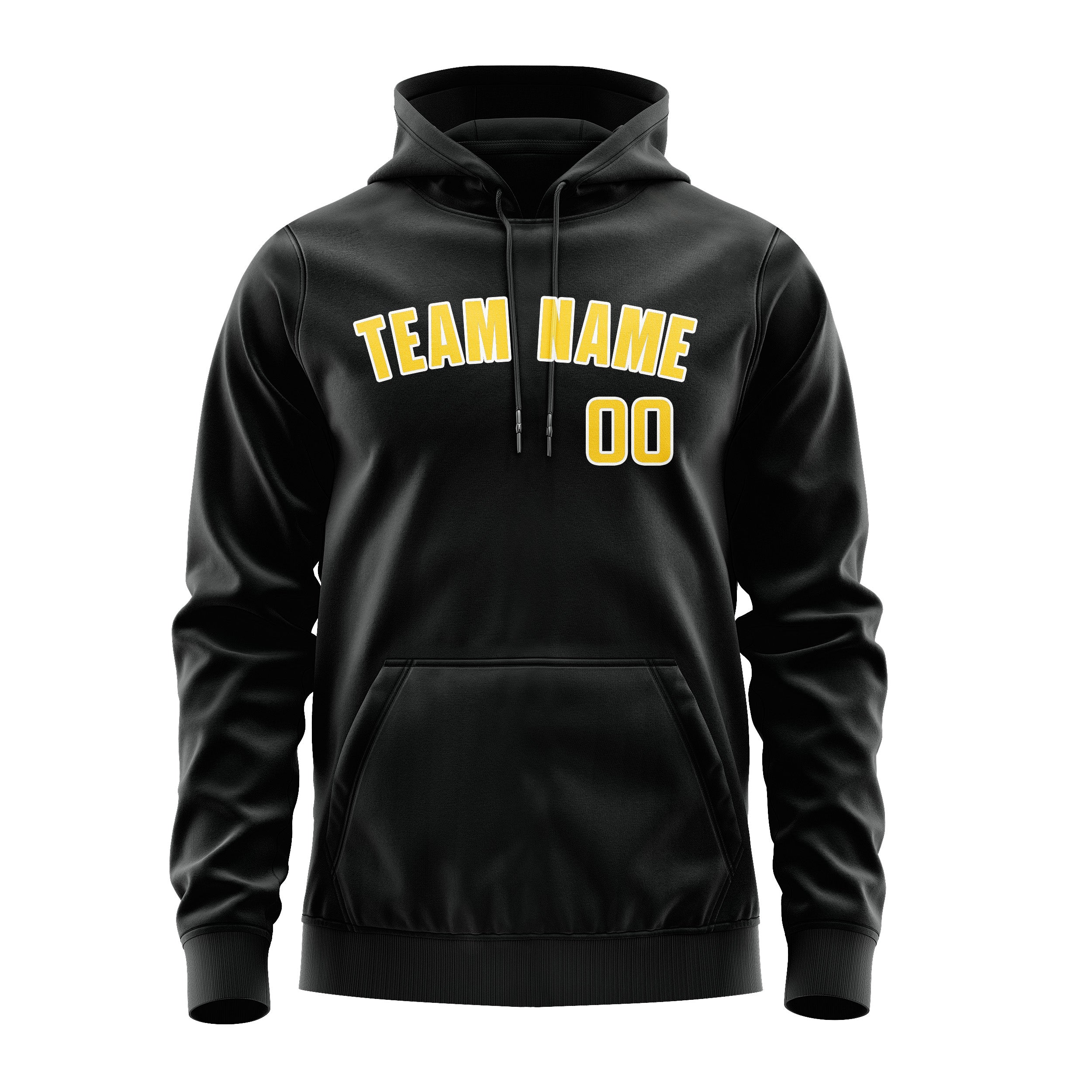 Maßgeschneidertes Schwarz Gold Hoodie