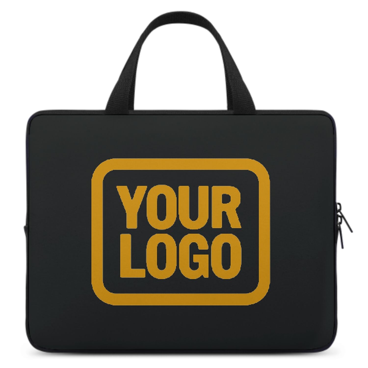 Maßgeschneidertes Schwarz Yellow Laptop Tasche