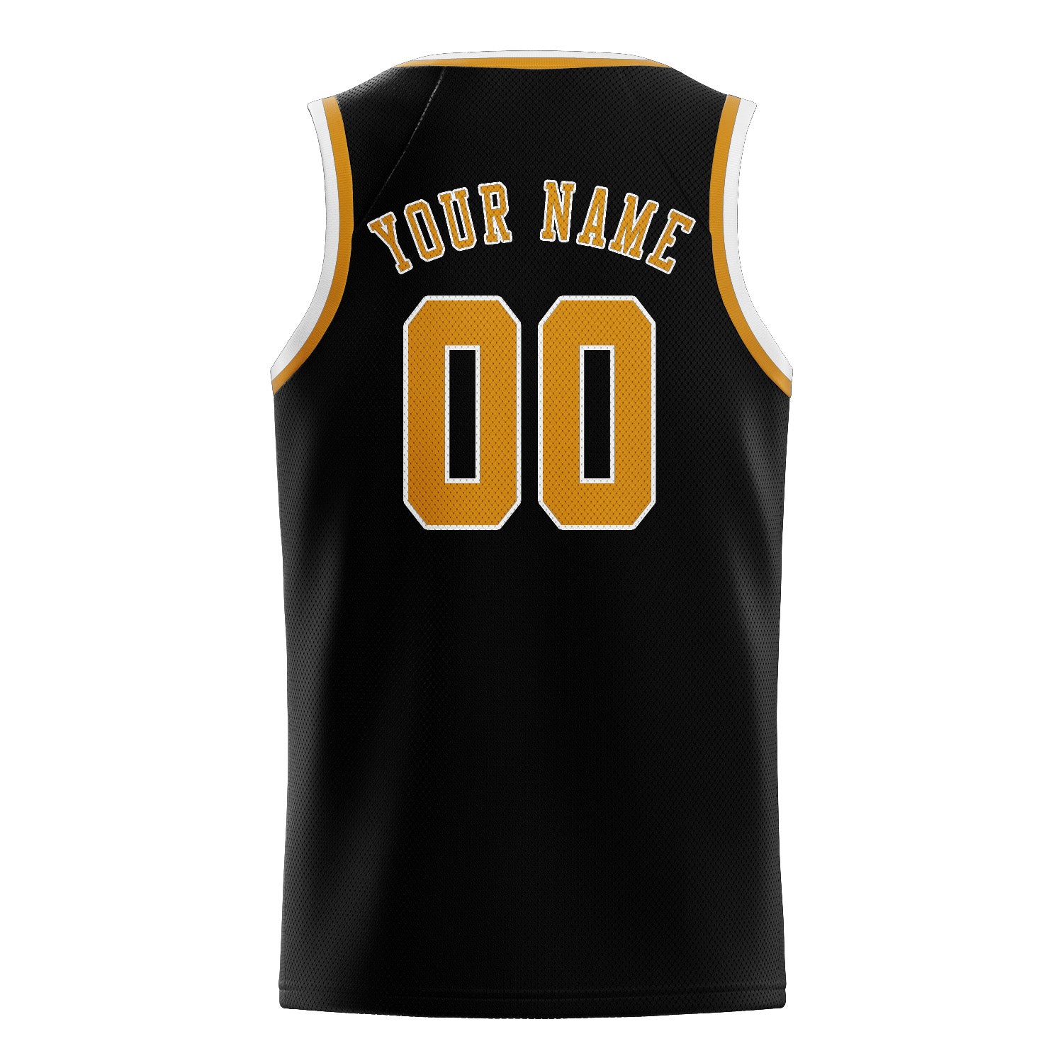Benutzerdefiniertes Professionelles Schwarz Gelb Basketballtrikot