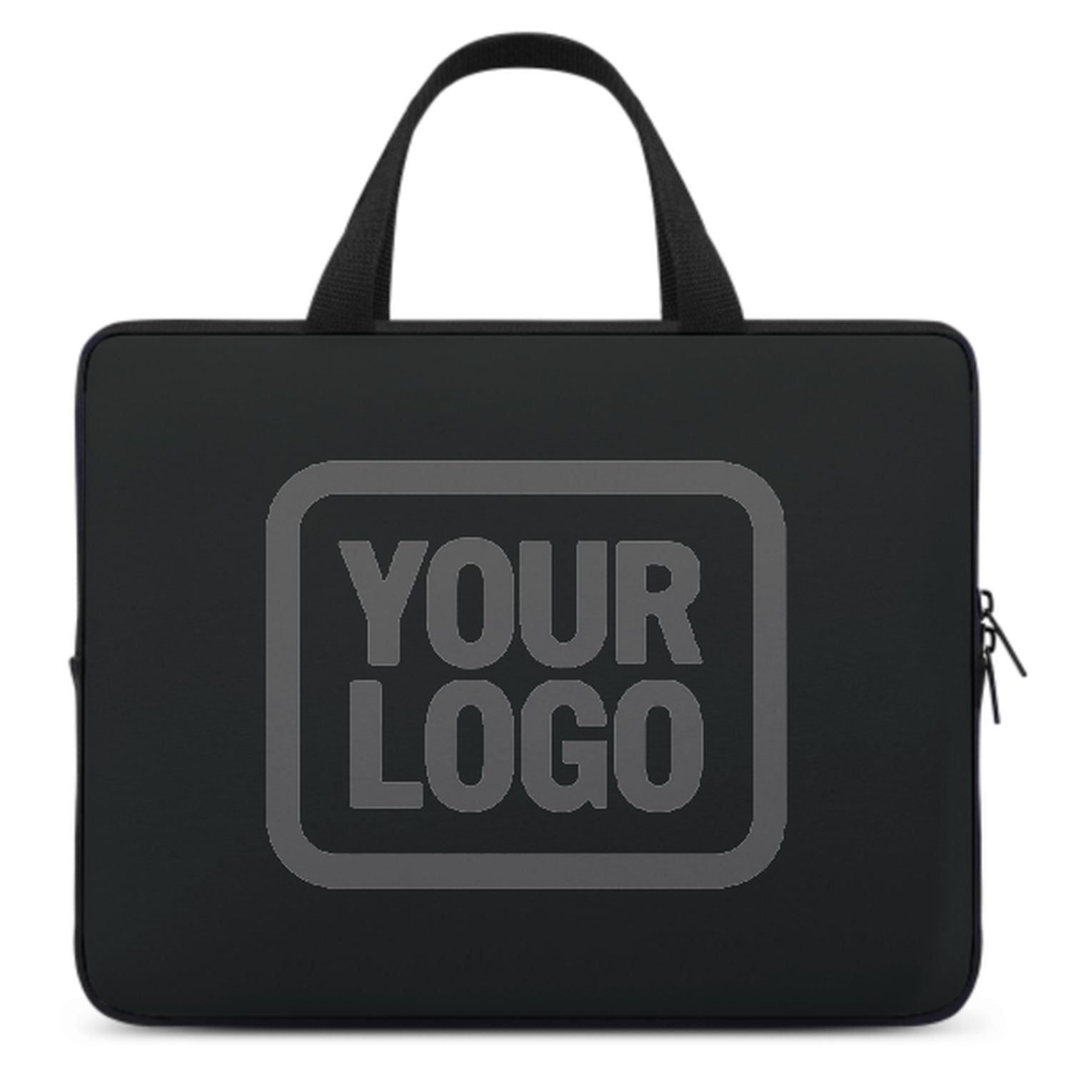 Maßgeschneidertes Schwarz Dark Grey Laptop Tasche