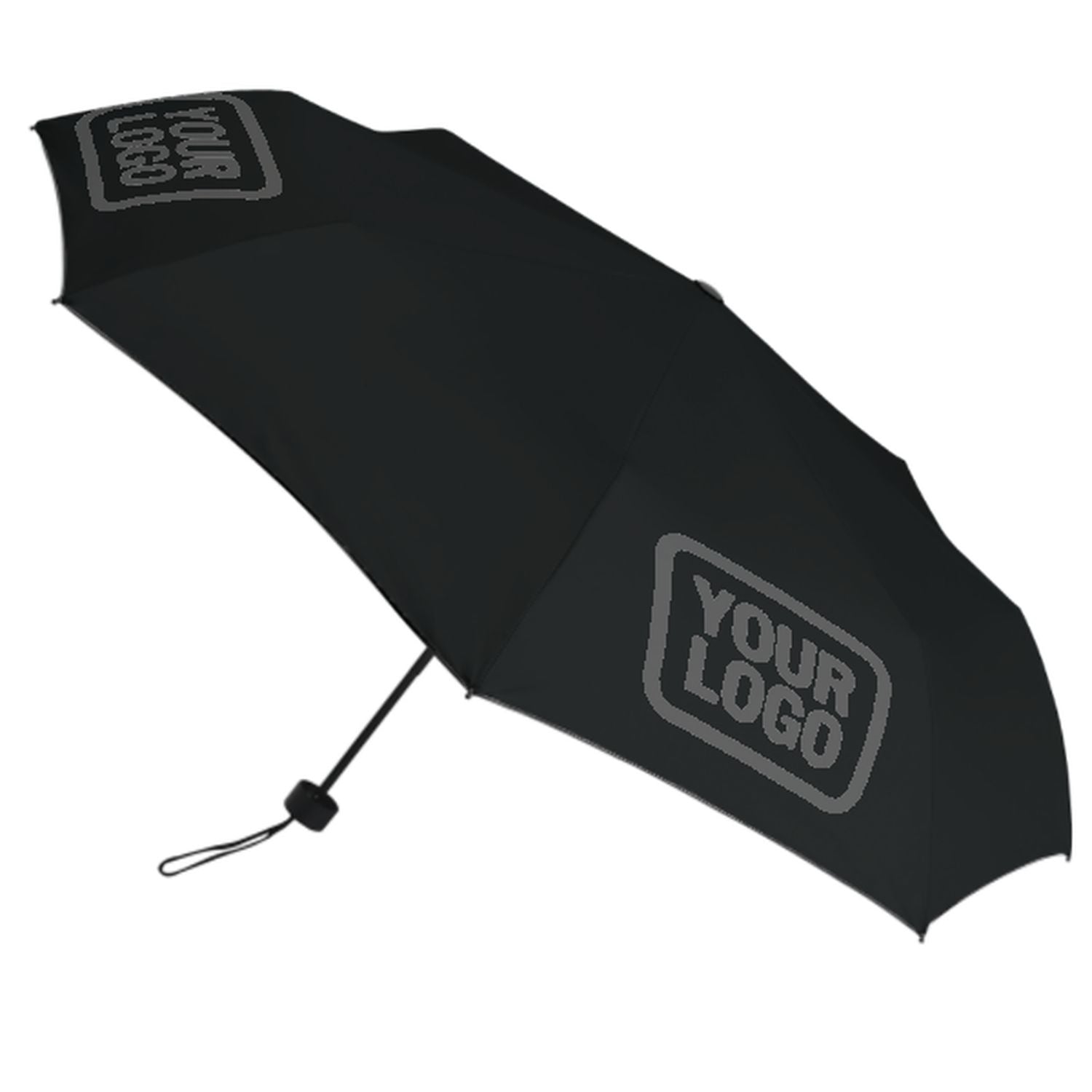Maßgeschneidertes Schwarz Dunkelgrau Automatik-Regenschirm