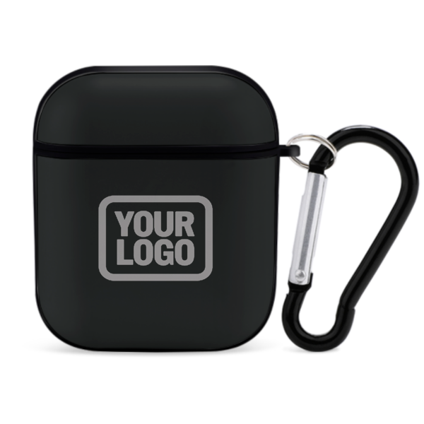 Maßgeschneidertes Schwarz Grau AirPods-Hülle