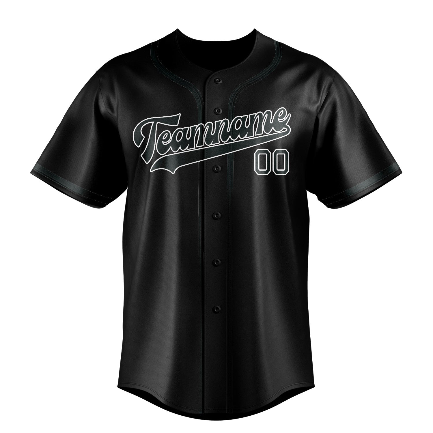 Benutzerdefiniertes Professionelles Schwarz Dunkelgrau Baseballtrikot