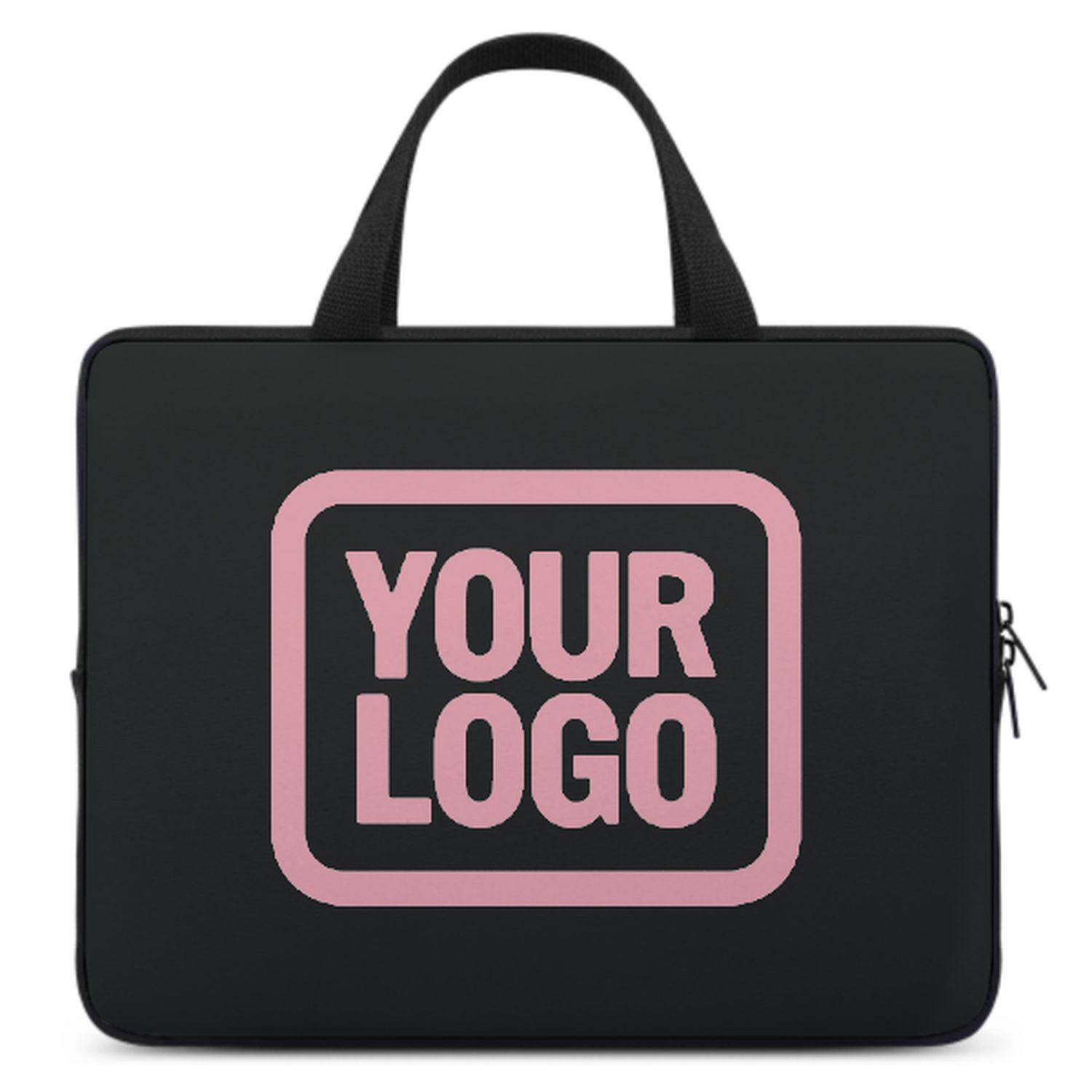 Maßgeschneidertes Schwarz Light Pink Laptop Tasche