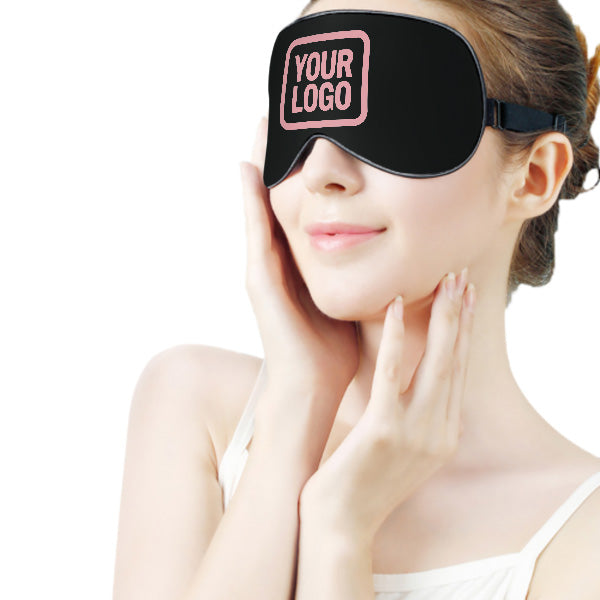 Maßgeschneidertes Schwarz Rosa Schlafmaske