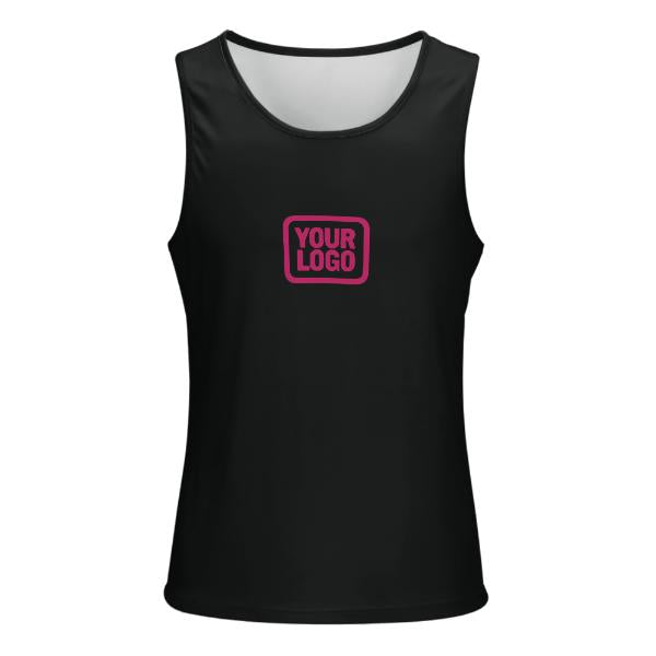 Maßgeschneidertes Schwarz Rosarot Herren Tanktop