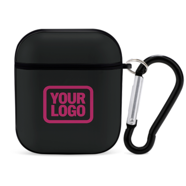 Maßgeschneidertes Schwarz Rosarot AirPods-Hülle