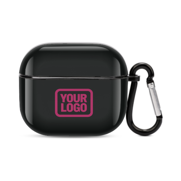 Maßgeschneidertes Schwarz Rosarot AirPods-Hülle (3. Generation)