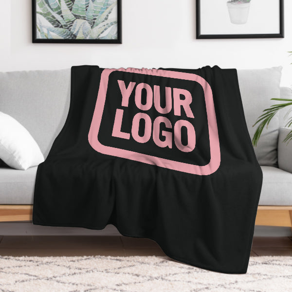 Maßgeschneidertes Schwarz Rosa Decke