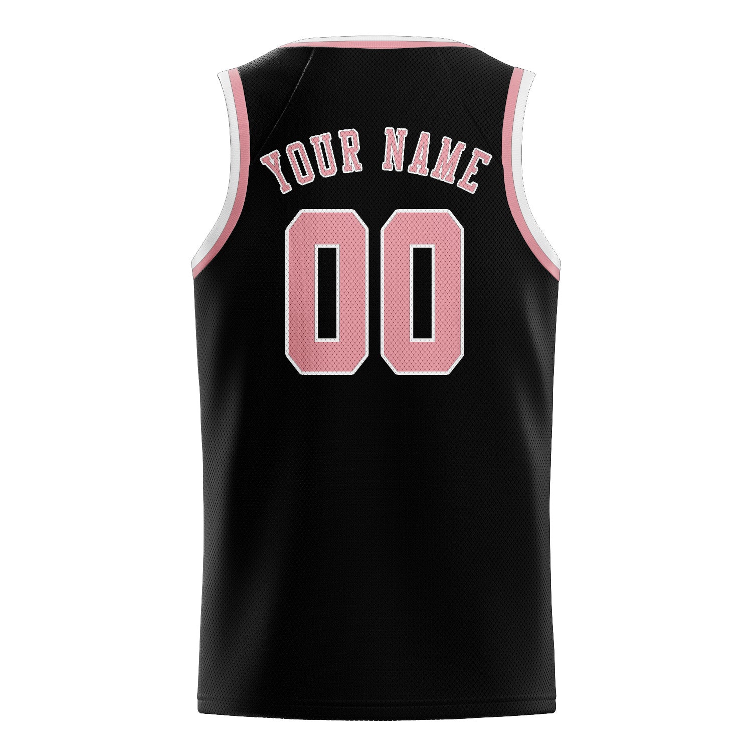 Benutzerdefiniertes Professionelles Schwarz Rosa Basketballtrikot