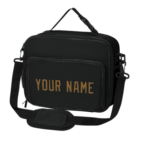 Maßgeschneidertes Schwarz Khaki Lunch-Tasche