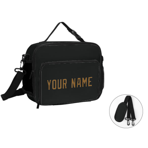 Maßgeschneidertes Schwarz Khaki Lunch-Tasche