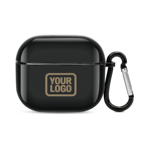Maßgeschneidertes Schwarz Hellkhaki AirPods-Hülle (3. Generation)