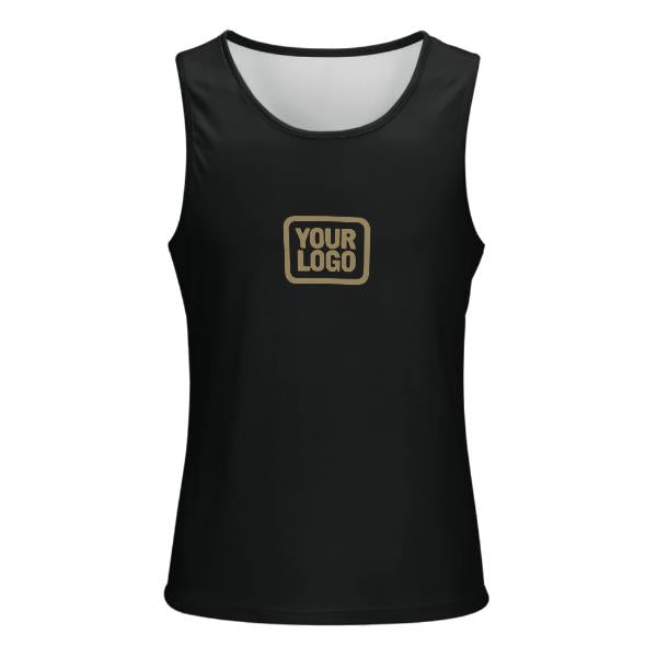 Maßgeschneidertes Schwarz Hellkhaki Herren Tanktop