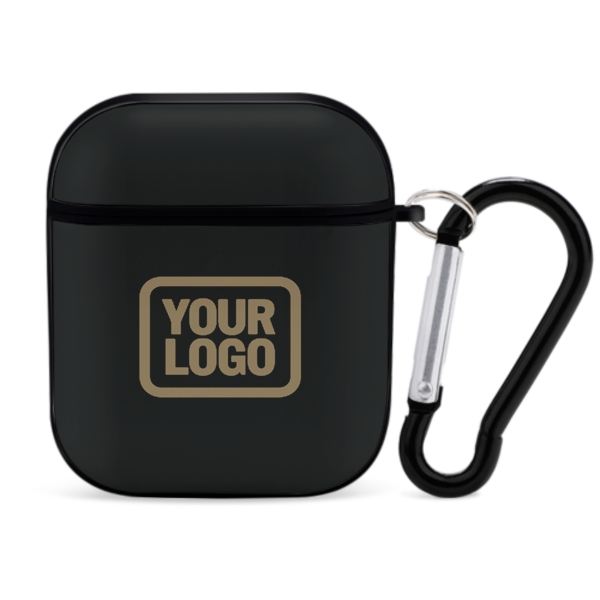 Maßgeschneidertes Schwarz Hellkhaki AirPods-Hülle