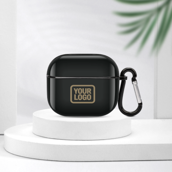 Maßgeschneidertes Schwarz Hellkhaki AirPods-Hülle (3. Generation)