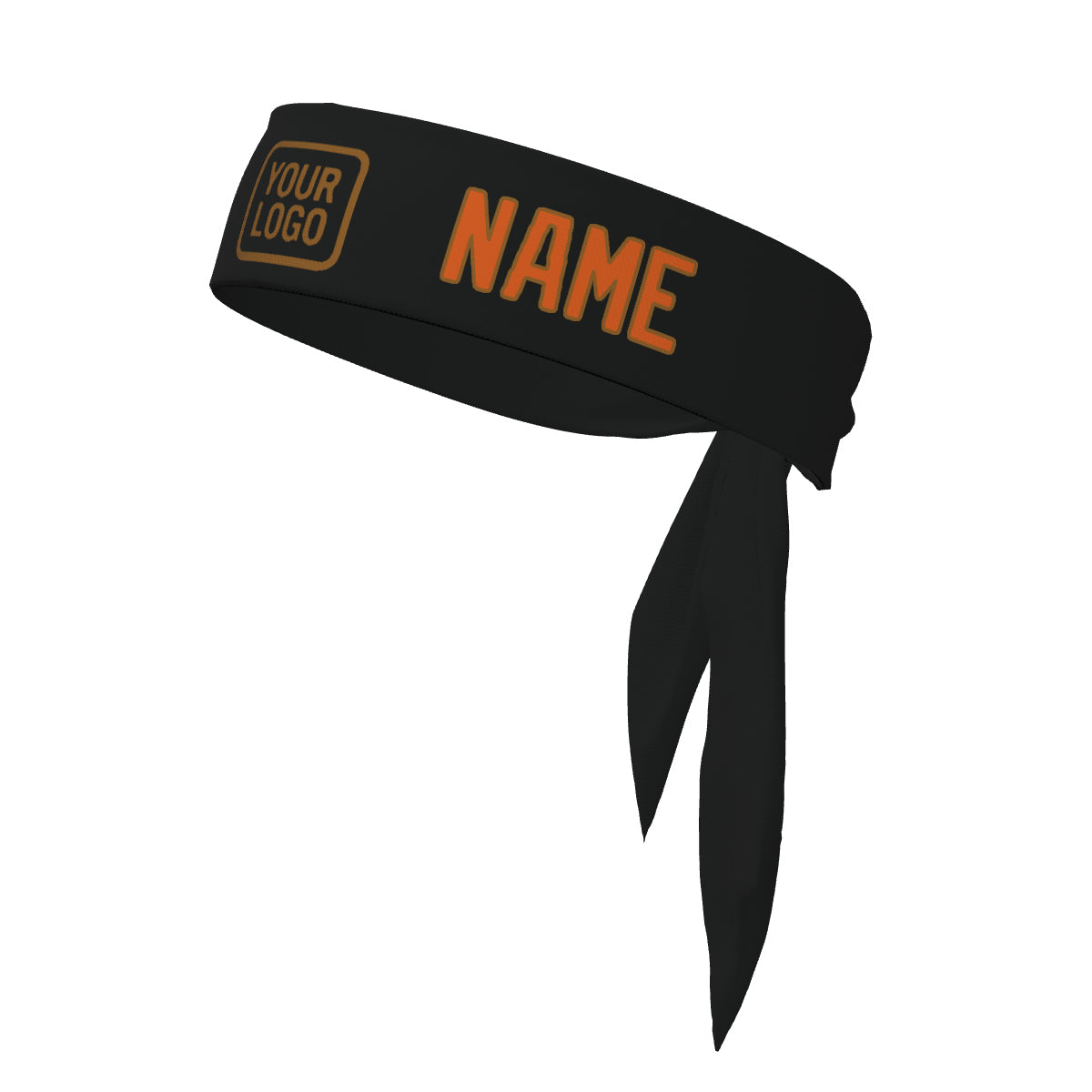 Maßgeschneidertes Schwarz Orange Stirnband