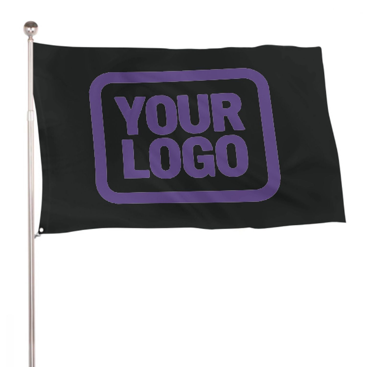 Maßgeschneidertes Schwarz Lavendel Flagge