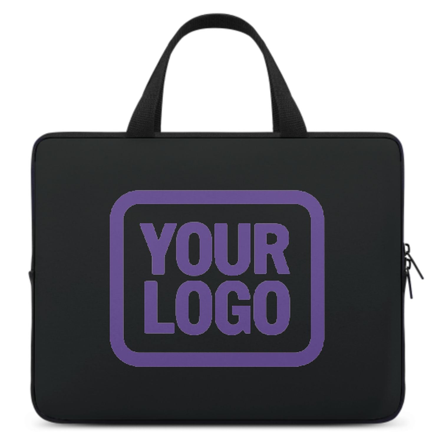 Maßgeschneidertes Schwarz Light Purple Laptop Tasche