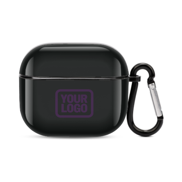 Maßgeschneidertes Schwarz Lila AirPods-Hülle (3. Generation)