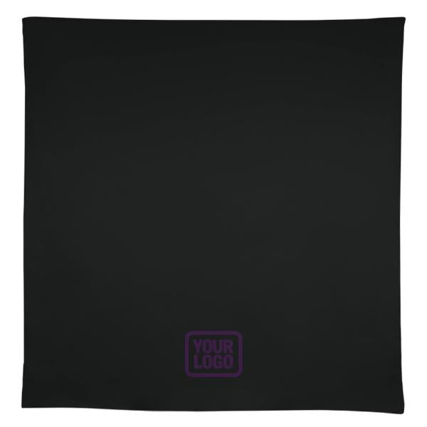 Tovaglia quadrata personalizzata color lavanda nera