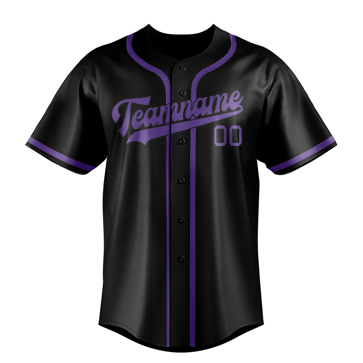 Benutzerdefiniertes Professionelles Schwarz Lavendel Baseballtrikot
