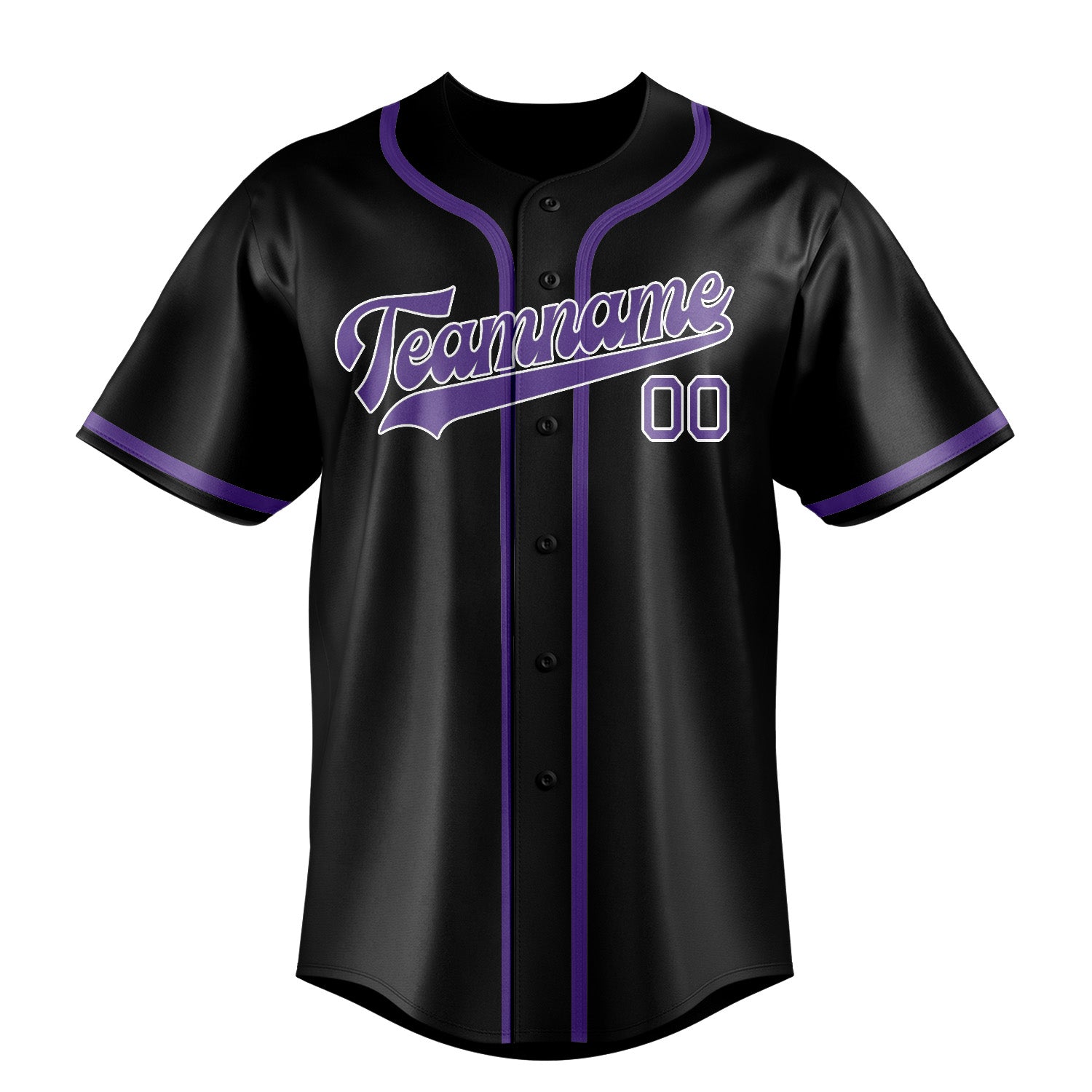 Benutzerdefiniertes Professionelles Schwarz Lavendel Baseballtrikot