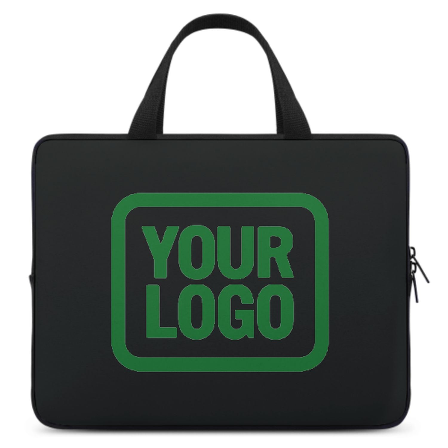 Maßgeschneidertes Schwarz Emerald Green Laptop Tasche