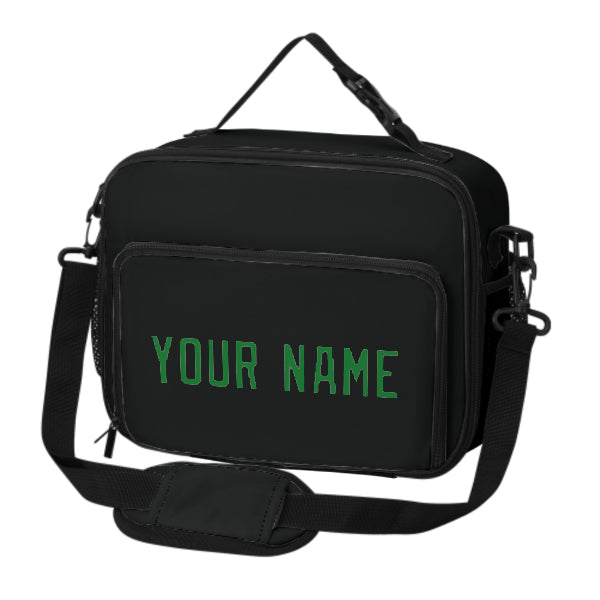 Maßgeschneidertes Schwarz Emerald Green Lunch-Tasche