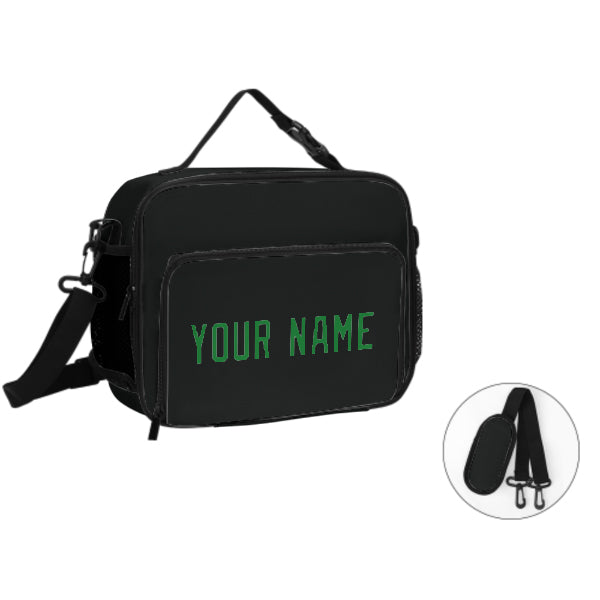 Maßgeschneidertes Schwarz Emerald Green Lunch-Tasche