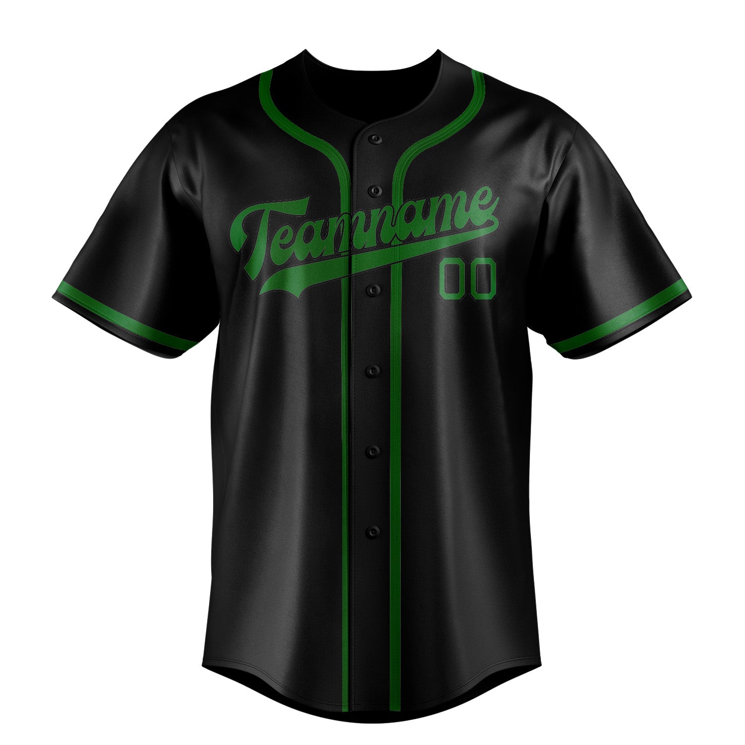 Benutzerdefiniertes Professionelles Schwarz Smaragdgrün Baseballtrikot