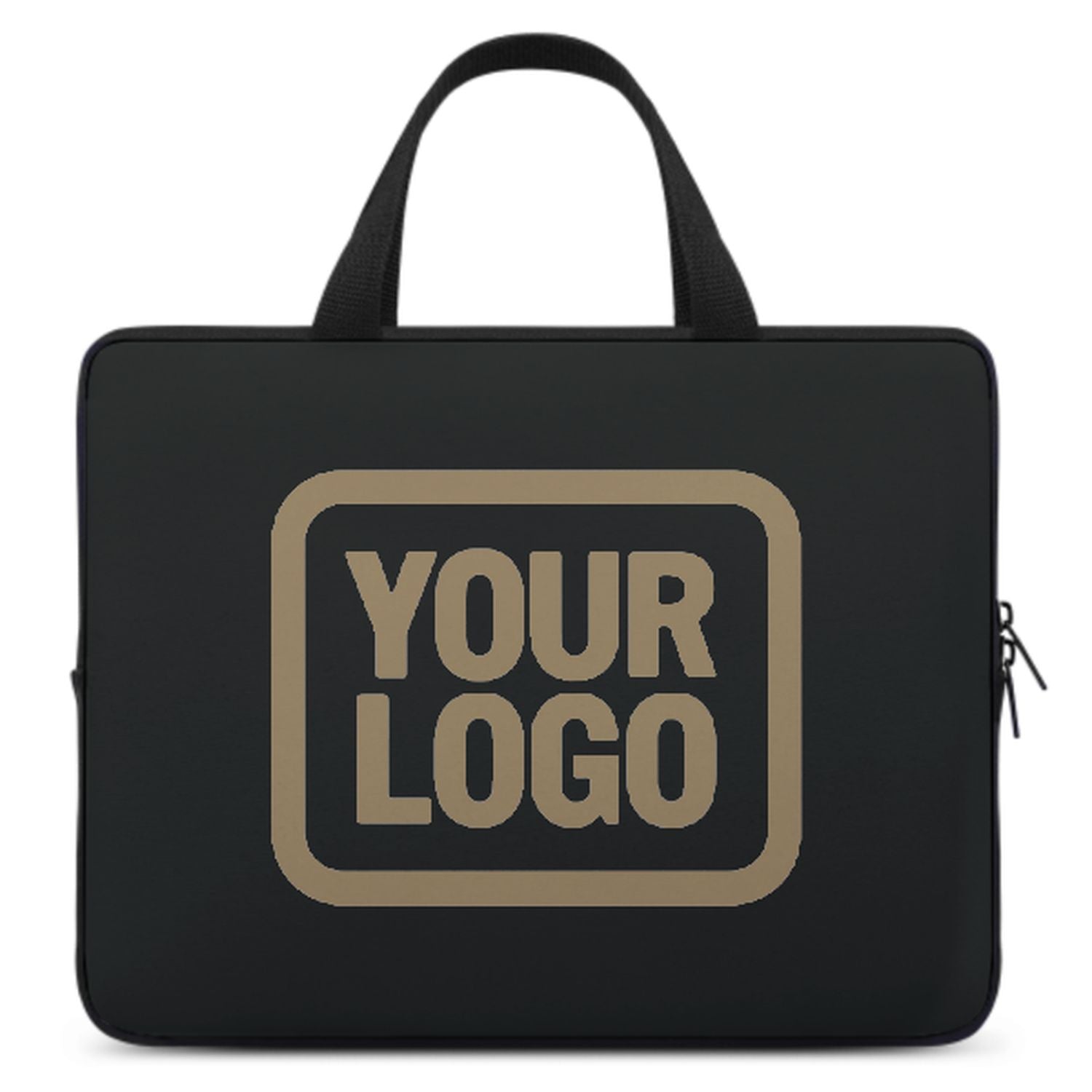 Maßgeschneidertes Schwarz Light Khaki Laptop Tasche