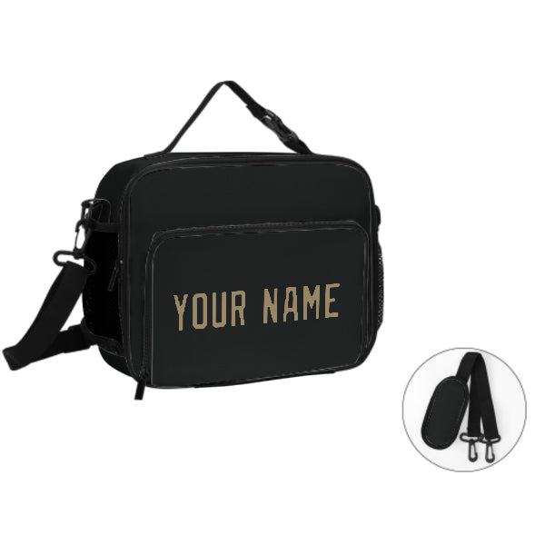 Maßgeschneidertes Schwarz Light Khaki Lunch-Tasche