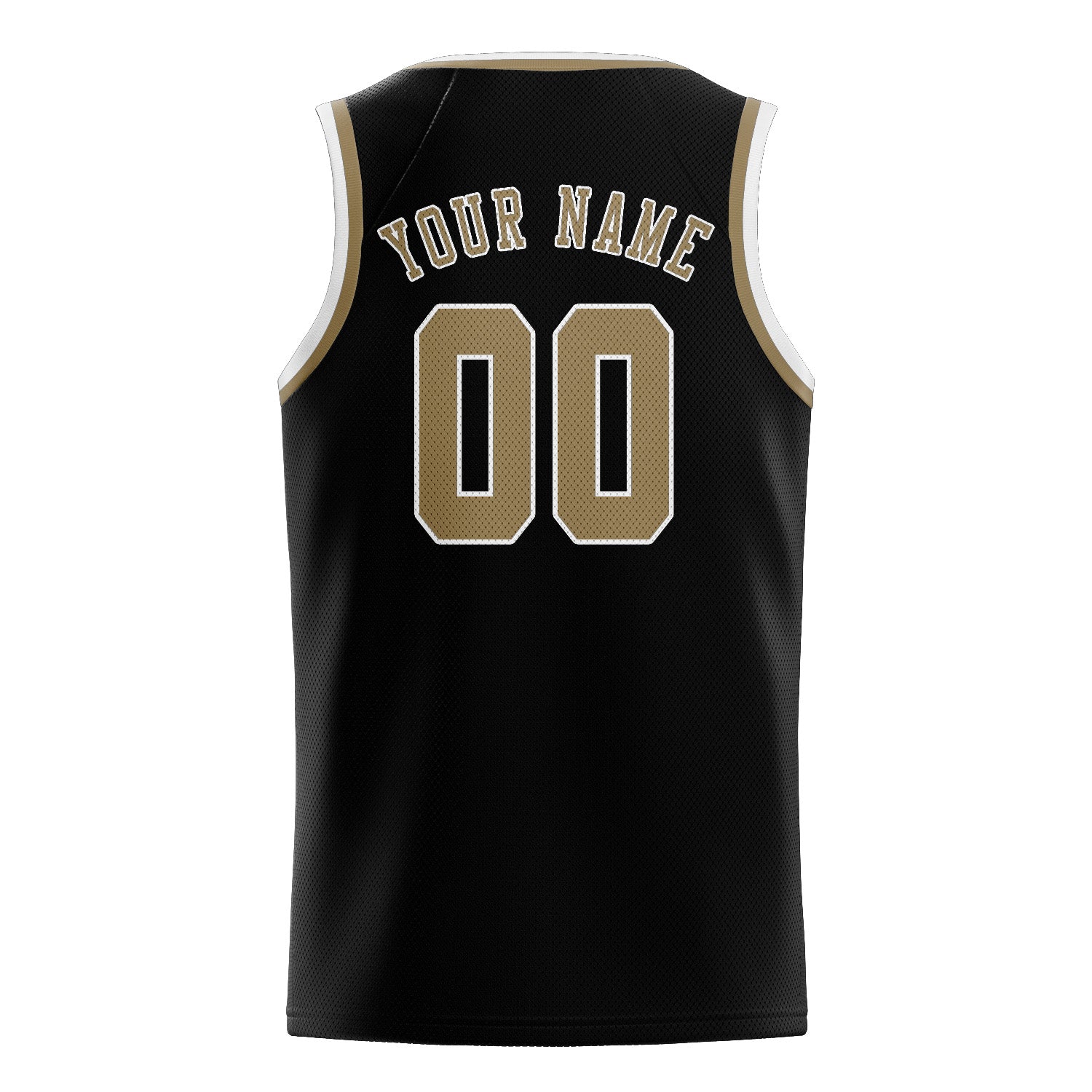 Benutzerdefiniertes Professionelles Schwarz Hellkhaki Basketballtrikot