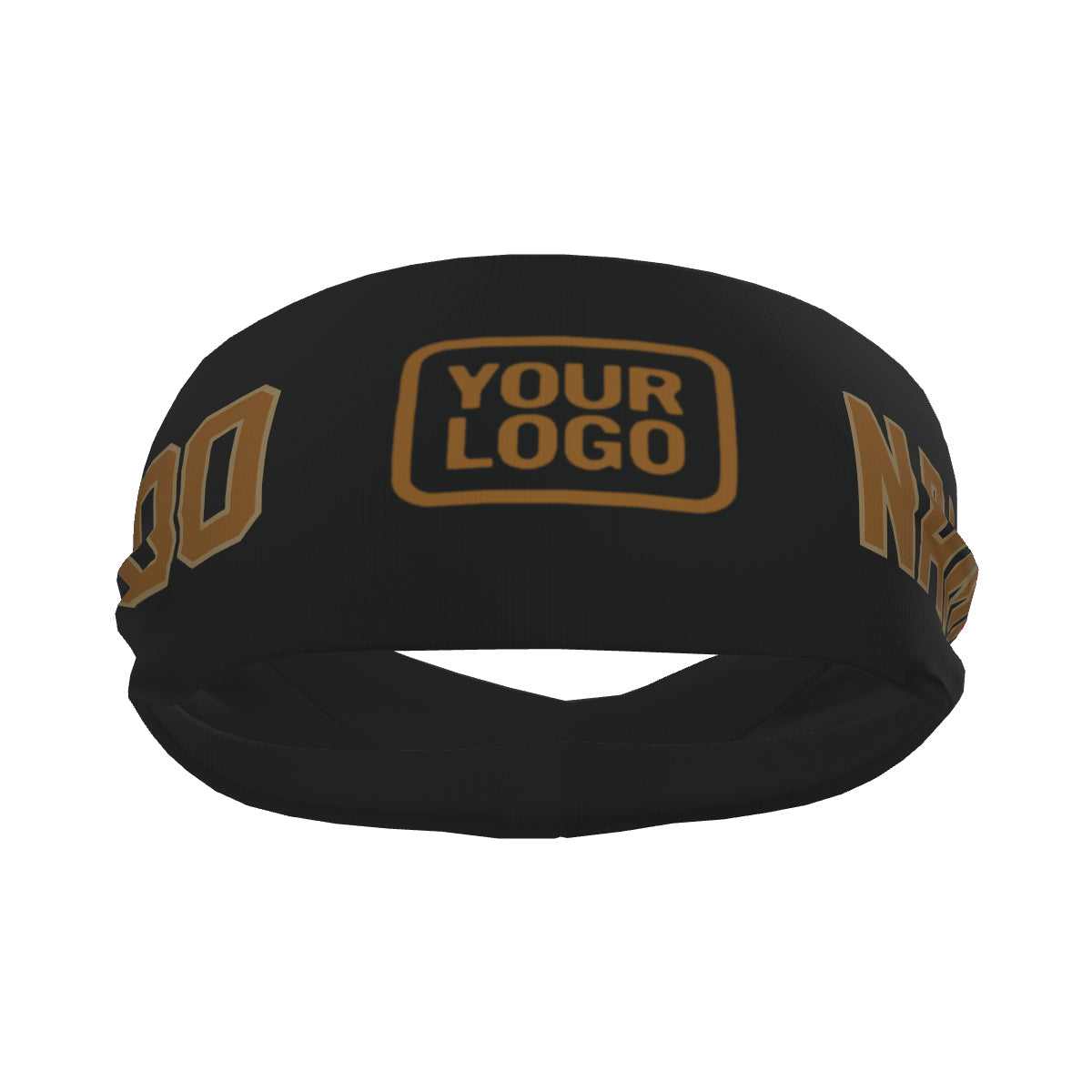 Maßgeschneidertes Schwarz Khaki Sport Stirnband