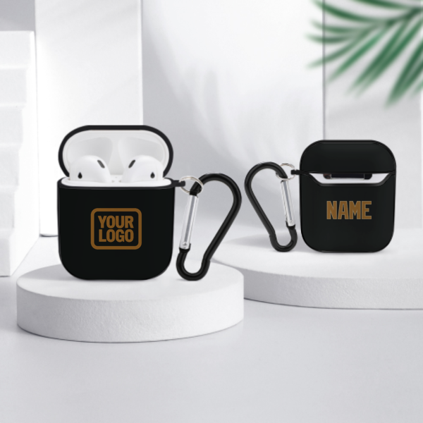 Maßgeschneidertes Schwarz Khaki AirPods-Hülle