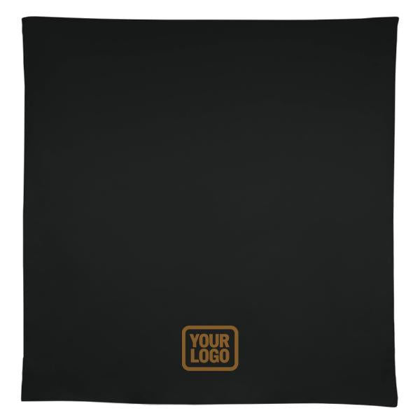 Tovaglia quadrata personalizzata color cachi chiaro nero